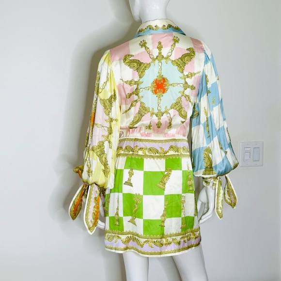 NWT ALEMAIS Checkmate Mate Mini Dress SZ 2 Fits like a SZ 6 - Picture 6 of 14